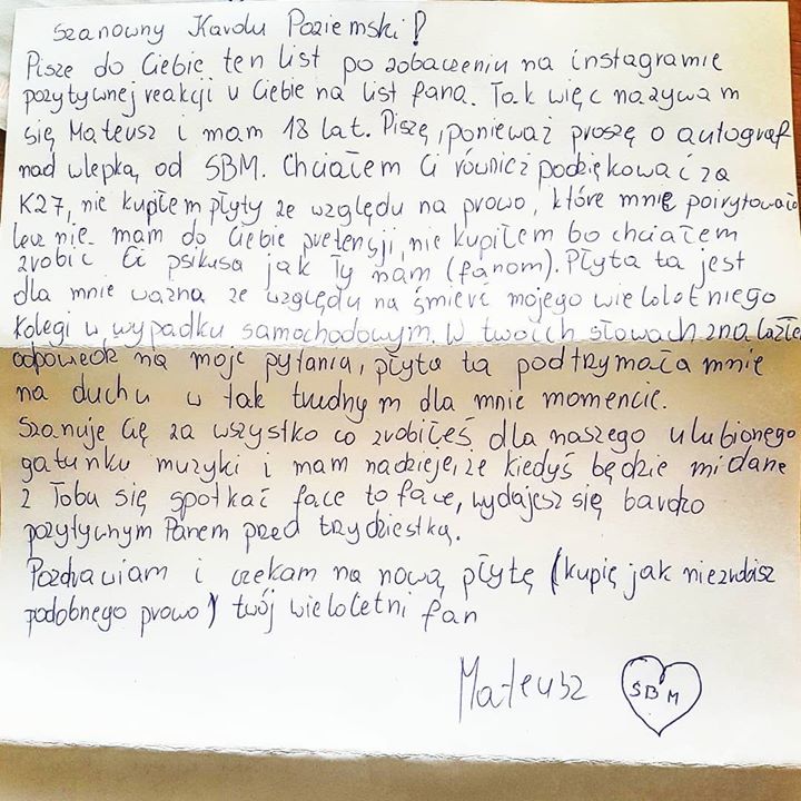 Photo of Bardzo szanuję listy od Was. To mega mił…