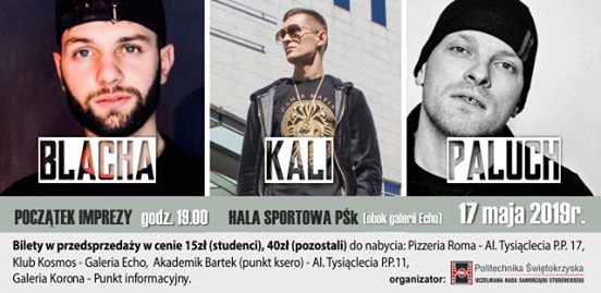 Photo of Kali & Paluch & Blacha – Koncert Hiphopowy – Juwenalia 2019