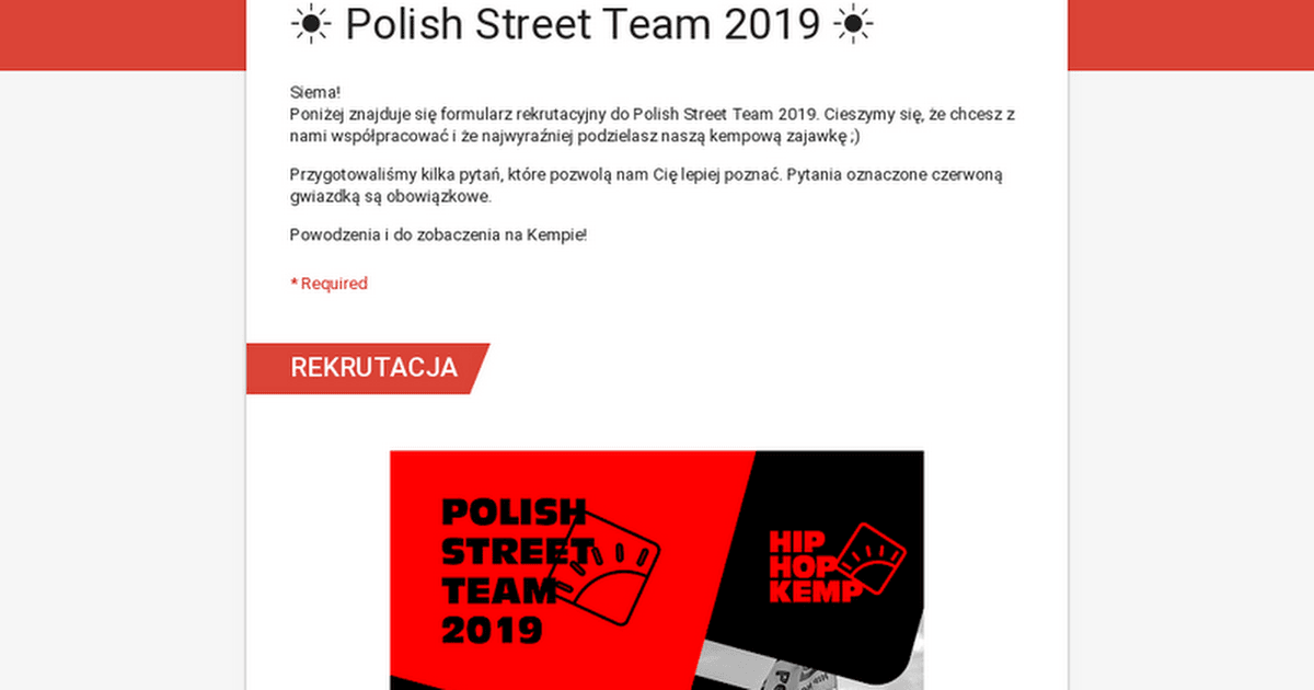 Photo of ☀ Polish Street Team 2019 ☀