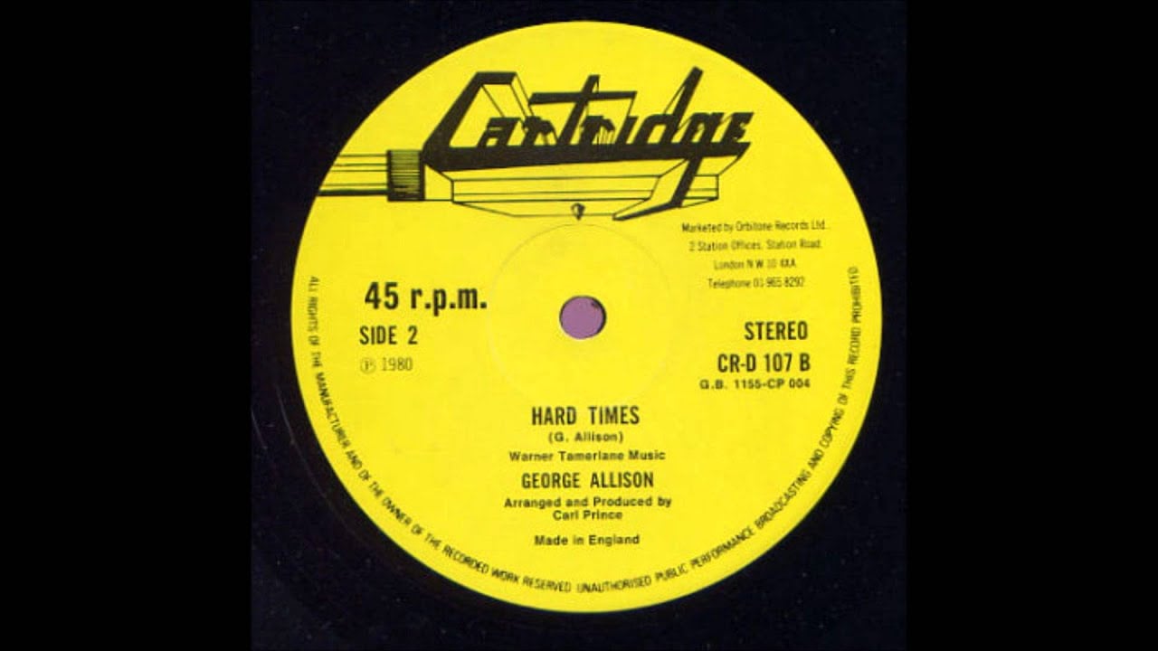 Photo of 12” George Allison – Hard Times (& Dub)