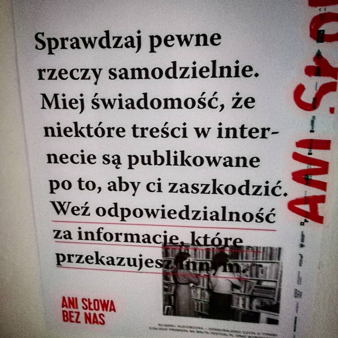 Photo of #anisłowabeznas