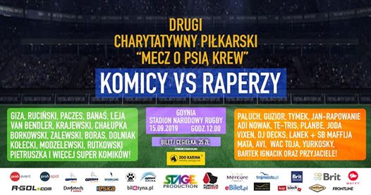 Photo of Drugi Charytatywny mecz o Psią Krew – czyli Komicy vs Raperzy
