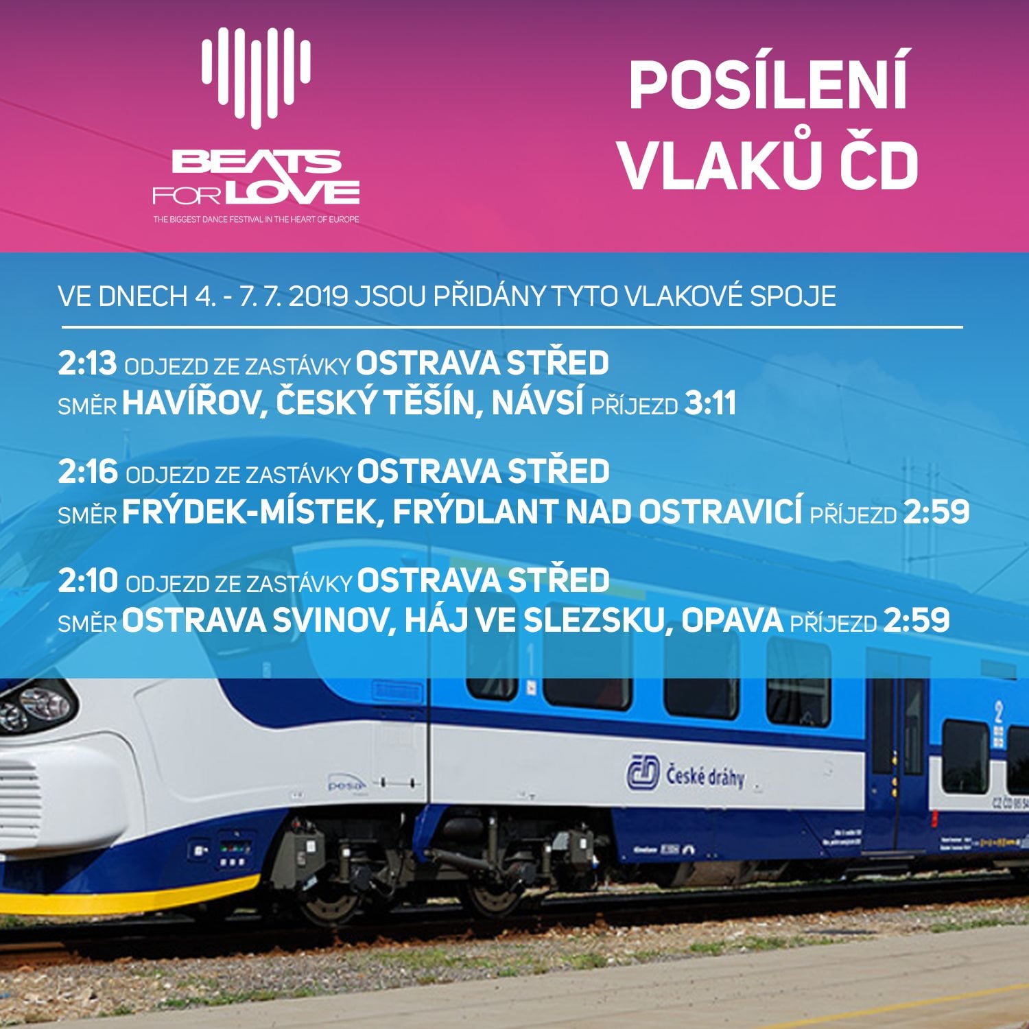 Photo of Informace o posílení vlakových spojů mám…