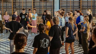 Photo of House dance cypher during workshops with…