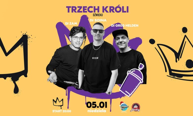 Photo of TRZECH KRÓLI • DJ SOINA • DJ ZAM DJ • GREG HELDEN• 05.01.2025