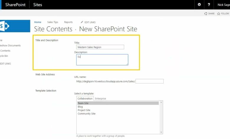 Photo of Creating a SharePoint Site/Subsite
